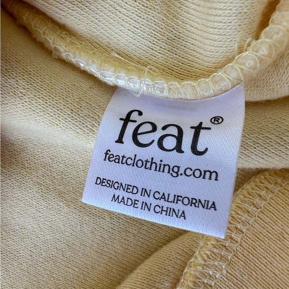 FEAT Yellow Fleece Blanket Blend Hoodie Unisex Fit S - Picture 8 of 12